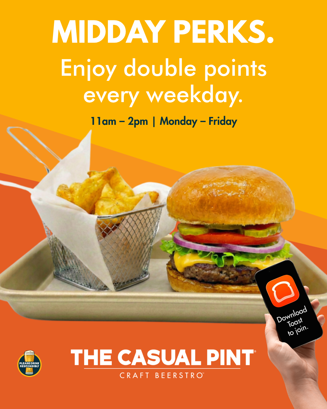 The Casual Pint Double Points Lunch